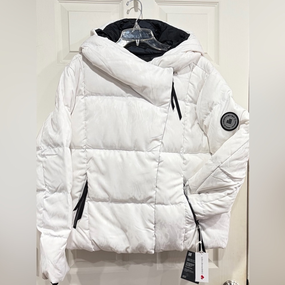 Obermeyer Women's Size 14 Calypso Down Ski Jacket White NWT Snow Insulated